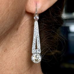 Platinum 4.72 Ct. Diamond Earrings
