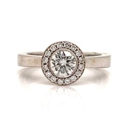 Platinum 0.90 Ct. Diamond Ring
