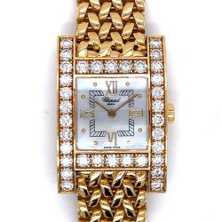 CHOPARD 18K Yellow Gold Diamond “H” Watch