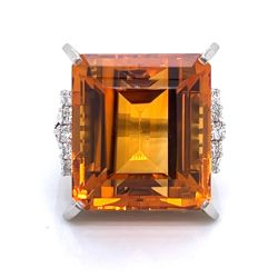 Platinum Topaz & Diamond Cocktail Ring
