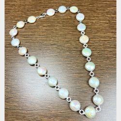 YVEL 18K White Gold Fresh Water Pearl & Diamond Necklace