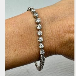 14K White Gold 5.00 Ct. Graduated Diamond Tennis Bracelet

