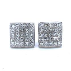 14K White Gold 2.20 Ct. Diamond Earrings
