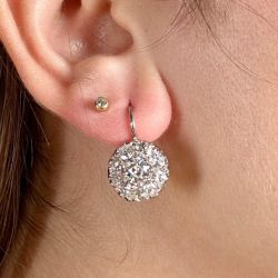 18K & Platinum 3.75 Ct. Diamond Earrings 
