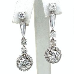 14K White Gold 6.80 Ct. Diamond Earrings
