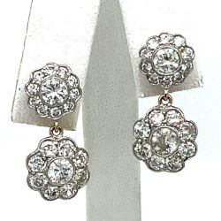 18K & Platinum 3.70 Ct. Diamond Earrings
