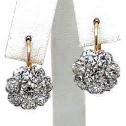18K Yellow Gold & Platinum 3.80 Ct. Diamond Earrings

