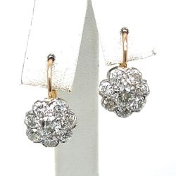 18K Yellow Gold & Platinum 2.50 Ct. Diamond Earrings
