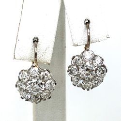 18K Yellow Gold & Platinum 2.80 Ct. Diamond Earrings
