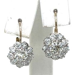 Platinum & 18K Yellow Gold 2.95 Ct. Diamond Earrings
