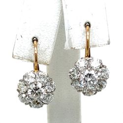 Platinum & 18K Yellow Gold 2.90 Ct. Diamond Earrings

