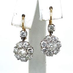 Platinum & 18K Yellow Gold 3.20 Ct. Diamond Earrings
