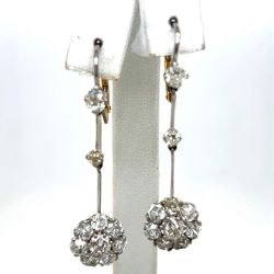 Platinum & 18K Yellow Gold 4.40 Ct. Diamond Earrings
