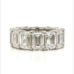 Platinum GIA Certified 16.19 Ct. Diamond Eternity Band

