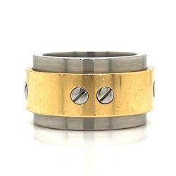 CARTIER 18K Yellow Gold & Stainless Steel Ring
