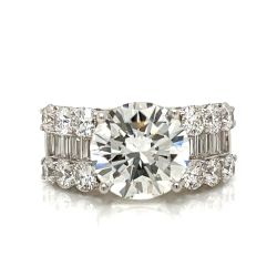 18K White Gold GIA Certified 3.89 Ct. Diamond Ring
