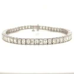 14K White Gold 11.06 Ct. Diamond Tennis Bracelet
