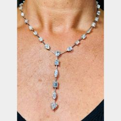 Platinum GIA Certified 21.76 Ct. Diamond Necklace
