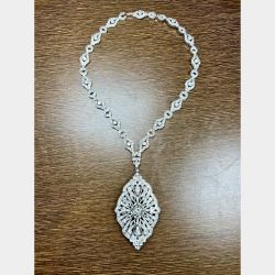 Art Deco Platinum 21.85 Ct. Diamond Necklace
