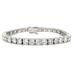 14K White Gold 17.80 Ct. Diamond Tennis Bracelet
