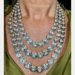 14K & Silver 70.00 Ct. Diamond Necklace
