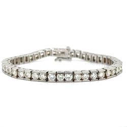 14K White Gold 11.00 Ct. Diamond Tennis Bracelet
