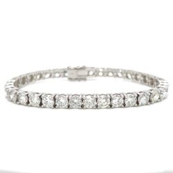14K White Gold 19.60 Ct. Diamond Tennis Bracelet
