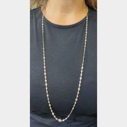 18K Rose Gold 14.25 Ct. Diamond by the Yard Necklace
