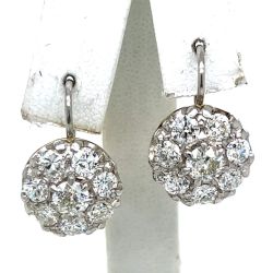 18K Yellow Gold & Platinum 3.40 Ct. Diamond Earrings
