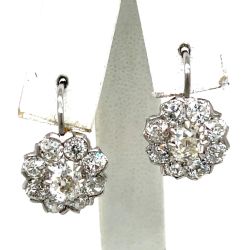 Platinum & 18K Yellow Gold 4.10 Ct. Diamond Earrings
