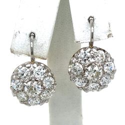 Platinum and 18K Yellow Gold 3.80 Ct. Diamond Earrings
