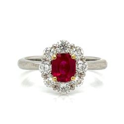 Platinum Ruby & Diamond Ring
