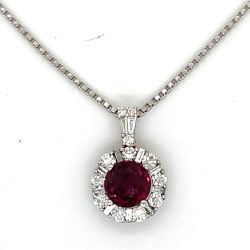 Platinum GIA Certified Ruby & Diamond Neckalce
