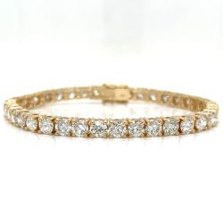 14K Yellow Gold 19.60 Ct. Diamond Tennis Bracelet
