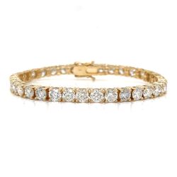 14K Yellow Gold 16.40 Ct. Diamond Tennis Bracelet
