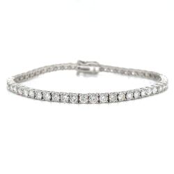 14K White Gold 6.40 Ct. Diamond Tennis Bracelet
