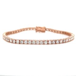 14K Rose Gold 5.20 Ct. Diamond Tennis Bracelet
