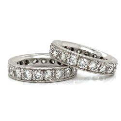 Platinum 2 Diamond Eternity Ring Set
