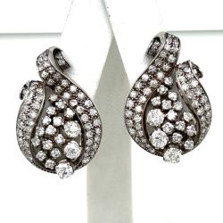 Art Deco Platinum 5.00 Ct. Diamond Earrings
