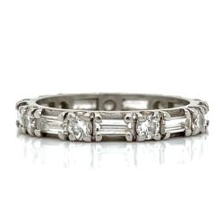 Art Deco Platinum 1.00 Ct. Diamond Eternity Band
