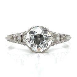 Art Deco Platinum 2.25 Ct. Diamond Engagement Ring
