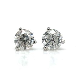 14K White Gold 1.35 Ct. Diamond Stud Earrings
