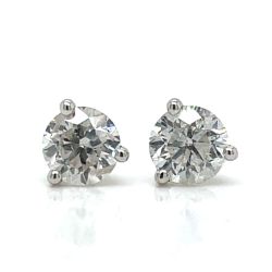 14K White Gold 1.24 Ct. Diamond Stud Earrings
