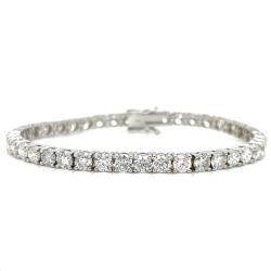14K White Gold 13.00 Ct. Diamond Tennis Bracelet
