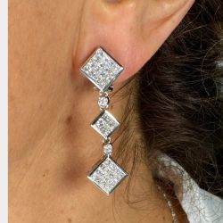 18K White Gold 6.40 Ct. Diamond Earrings
