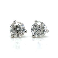 14K White Gold 1.22 Ct. Diamond Stud Earrings
