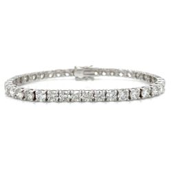 14K White Gold 14.50 Ct. Diamond Tennis Bracelet
