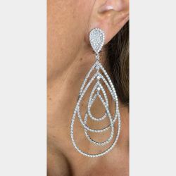 18K White Gold 13.25 Ct. Diamond Earrings
