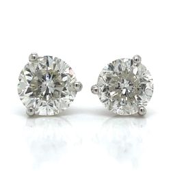 14K White Gold 6.12 Ct. Diamond Stud Earrings
