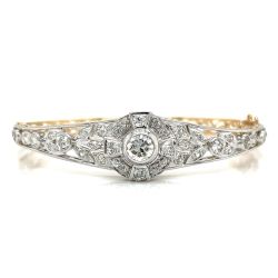 Antique 14K Yellow. & White Gold 2.55 Ct. Diamond Bracelet
